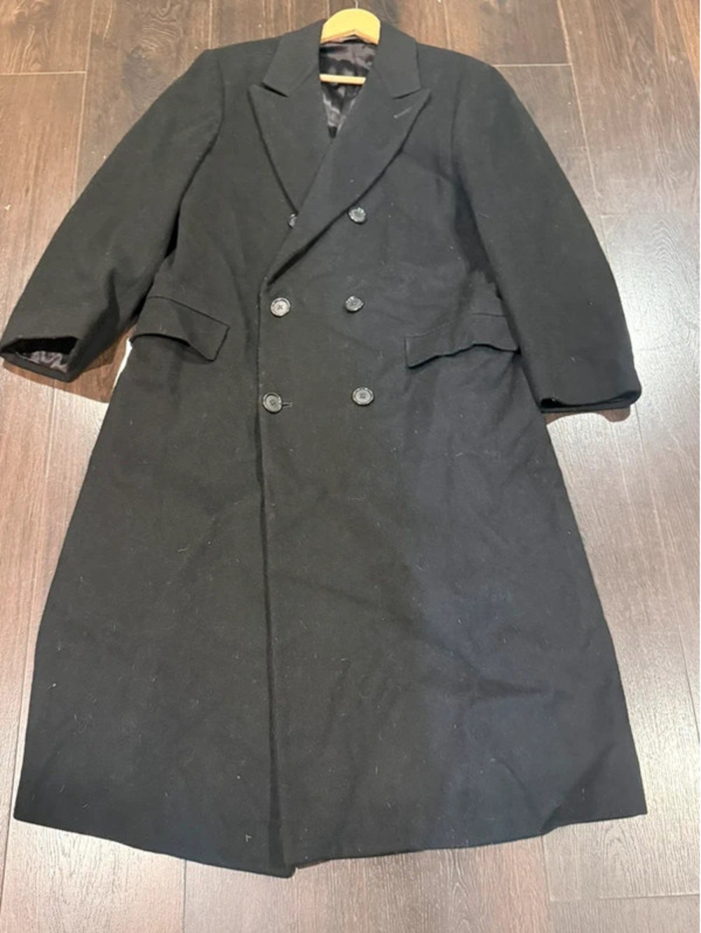 Nordstrom Double-Breasted Wool Overcoat – Made in USA